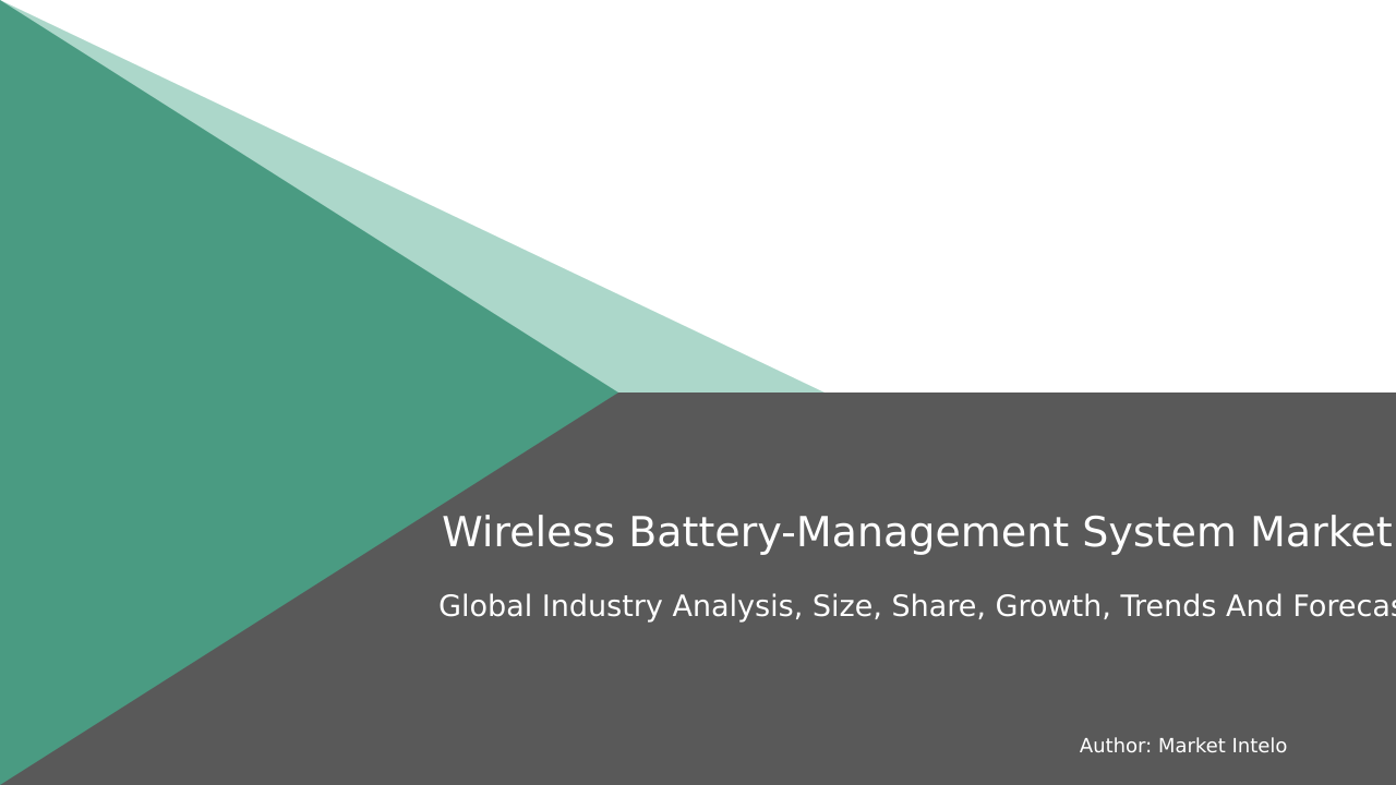 Wireless Battery-Management System Market Research Report 2033